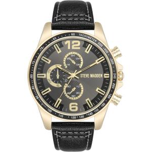 imageSteve Madden Mens Strap WatchGrayGold
