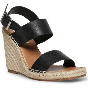 imageSteve Madden Womens Uri Wedge SandalBlack Leather