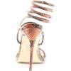 imageSteve Madden Womens Exotica Ankle Wrap Stiletto Dress SandalOrange Snake