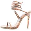 imageSteve Madden Womens Exotica Ankle Wrap Stiletto Dress SandalOrange Snake