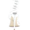 imageSteve Madden Womens Exotica Ankle Wrap Stiletto Dress SandalSilver Snake
