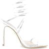 imageSteve Madden Womens Exotica Ankle Wrap Stiletto Dress SandalSilver Snake