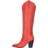 imageSteve Madden Womens Lasso Western BootRed Leather