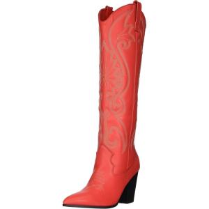 imageSteve Madden Womens Lasso Western BootRed Leather