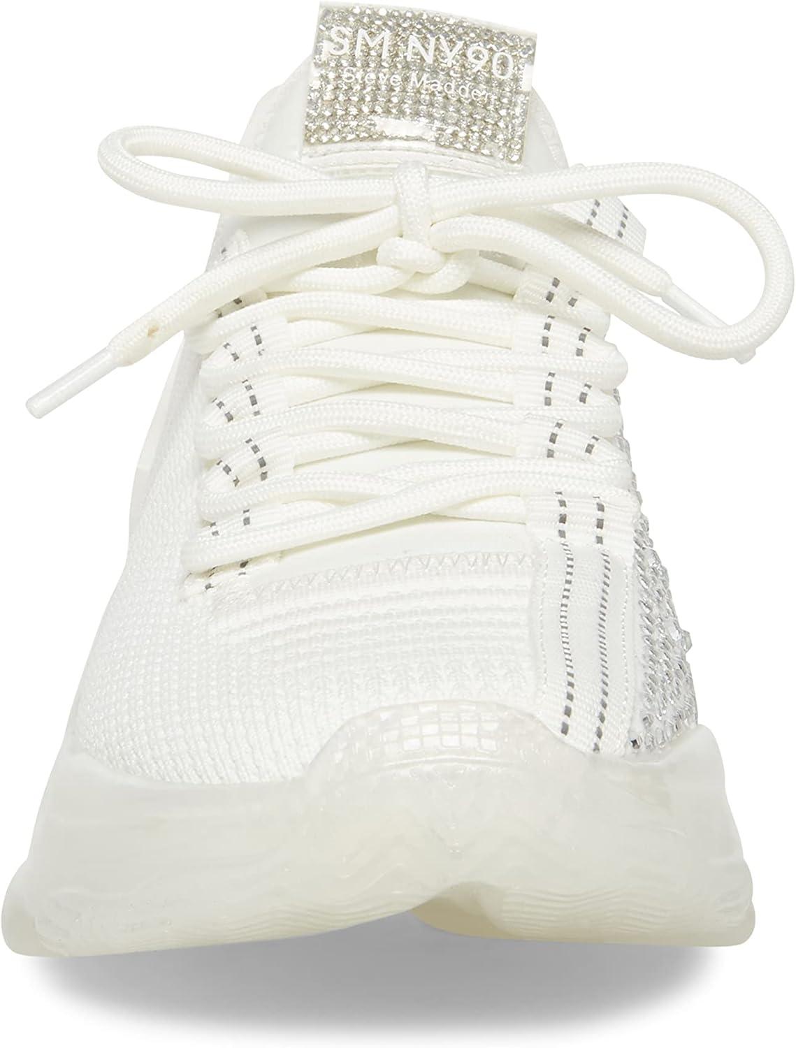 Steve Madden Sneaker Donna Maxima, Tomaia In Maglia E Strass, Suola Scolpita, Colore Blush Multi, Taglia 8