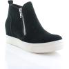 imageSteve Madden Womens Wedgie SneakerBlack Leather