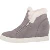 imageSteve Madden Womens Wedgie SneakerGrey Suede Fur