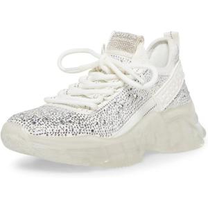 imageSteve Madden Womens Maxima SneakerWhite Multi Rhinestone