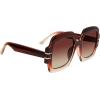 imageSteve Madden Womens Barnes Square SunglassesCrystal BrownBrown Gradient