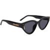 imageSteve Madden Womens Koko Cat Eye Sunglasses SunglassesBlackSolid Smoke