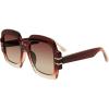 imageSteve Madden Womens Barnes Square SunglassesCrystal BrownBrown Gradient