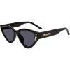 imageSteve Madden Womens Koko Cat Eye Sunglasses SunglassesBlackSolid Smoke