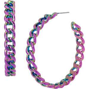 imageSteve Madden Chain Hoop Earrings