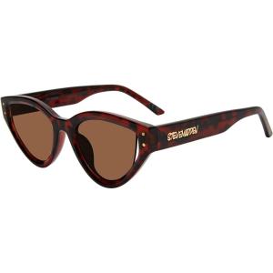 imageSteve Madden Womens Koko Cat Eye Sunglasses SunglassesBrownSolid Brown