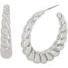 imageCroissant Hoop EarringsRHODIUM