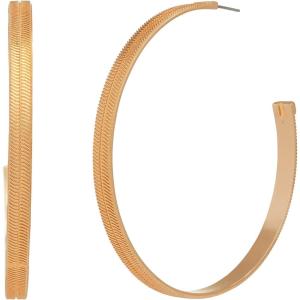 imageSteve Madden Herringbone Hoop Earrings