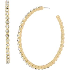 imageStone Hoop EarringsCrystalGold