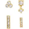 imageStone Mismatched Earring SetCrystalGold