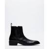imageSteve Madden Mens Haynes Ankle BootBlack Leat