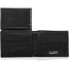 imageSteve Madden Mens Slim Leather Wallet with Extra Capacity Attached Flip PocketsBlack Smooth Grain