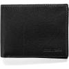 imageSteve Madden Mens Slim Leather Wallet with Extra Capacity Attached Flip PocketsBlack Smooth Grain