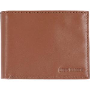 imageSteve Madden Mens Slim Leather Wallet with Extra Capacity Attached Flip PocketsCognac Glove
