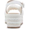 imageSteve Madden Girls Cookie Espadrille Wedge SandalWhite Multi