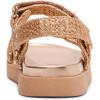 imageSteve Madden Girls Mona Flat SandalGold Raffia