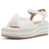 imageSteve Madden Girls Cookie Espadrille Wedge SandalWhite Multi