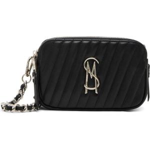 imageSteve Madden DaisyH Diagonal Quilted Double Zip Crossbody Black
