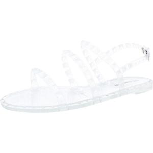 imageSteve Madden Girls Travel Flat SandalSilver Jelly