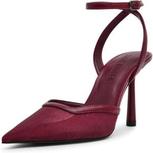imageSteve Madden Womens Alliance PumpBurgundy Mesh