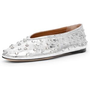 imageSteve Madden Womens Leni Ballet FlatSilver Rhinestone