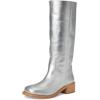 imageSteve Madden Womens Riggs Knee High BootSilver Leather