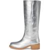 imageSteve Madden Womens Riggs Knee High BootSilver Leather