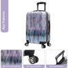 imageSteve Madden 28 Inch Checked Luggage Collection  Scratch Resistant ABS  PC Hardside Suitcase  Designer Lightweight Bag with 8Rolling Spinner Wheels DiamondDiamond