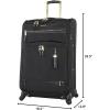 imageSteve Madden Designer Luggage  Checked Large 28 Inch Softside Suitcase  Expandable for Extra Packing Capacity  Lightweight Bag with Rolling Spinner Wheels Harlo Black 28inPeekABoo Black