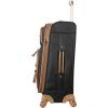 imageSteve Madden Designer Luggage  Checked Large 28 Inch Softside Suitcase  Expandable for Extra Packing Capacity  Lightweight Bag with Rolling Spinner Wheels Harlo Black 28inHarlo Black