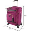 imageSteve Madden Designer Luggage  Checked Large 28 Inch Softside Suitcase  Expandable for Extra Packing Capacity  Lightweight Bag with Rolling Spinner Wheels Harlo Black 28inPeekABoo Purple