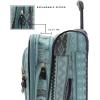 imageSteve Madden Designer Luggage Collection  3 Piece Softside Expandable Lightweight Spinner Suitcase Set  Travel Set Includes an Under Seat Bag 20Inch Carry on and 28Inch Checked SuitcaseLegends Turquoise