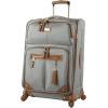 imageSteve Madden Designer Luggage Collection  3 Piece Softside Expandable Lightweight Spinner Suitcase Set  Travel Set Includes an Under Seat Bag 20Inch Carry on and 28Inch Checked SuitcaseHarlo Gray