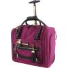 imageSteve Madden Designer Luggage Collection  3 Piece Softside Expandable Lightweight Spinner Suitcase Set  Travel Set Includes an Under Seat Bag 20Inch Carry on and 28Inch Checked SuitcasePeekaboo Purple