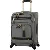 imageSteve Madden Designer Luggage Collection  3 Piece Softside Expandable Lightweight Spinner Suitcase Set  Travel Set Includes an Under Seat Bag 20Inch Carry on and 28Inch Checked SuitcasePeekaboo Grey