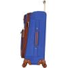 imageSteve Madden Designer Luggage Collection  Expandable 24 Inch Softside Bag  Durable Midsized Lightweight Checked Suitcase with 4Rolling Spinner Wheels Global BlueBlue