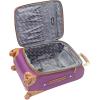 imageSteve Madden Designer Luggage Collection  Expandable 24 Inch Softside Bag  Durable Midsized Lightweight Checked Suitcase with 4Rolling Spinner Wheels Global BluePurple
