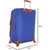 imageSteve Madden Designer Luggage Collection  Expandable 24 Inch Softside Bag  Durable Midsized Lightweight Checked Suitcase with 4Rolling Spinner Wheels Global BlueBlue