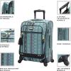 imageSteve Madden Designer Luggage Collection  Expandable 24 Inch Softside Bag  Durable Midsized Lightweight Checked Suitcase with 4Rolling Spinner Wheels Legends TurquoiseLegends Turquoise