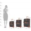 imageSteve Madden Designer Luggage Collection  Expandable 24 Inch Softside Bag  Durable Midsized Lightweight Checked Suitcase with 4Rolling Spinner Wheels Global BlueBlack
