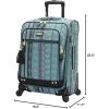 imageSteve Madden Designer Luggage Collection  Expandable 24 Inch Softside Bag  Durable Midsized Lightweight Checked Suitcase with 4Rolling Spinner Wheels Legends TurquoiseLegends Turquoise