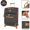 imageSteve Madden Designer Luggage Collection  Expandable 24 Inch Softside Bag  Durable Midsized Lightweight Checked Suitcase with 4Rolling Spinner Wheels Global BlueBlack